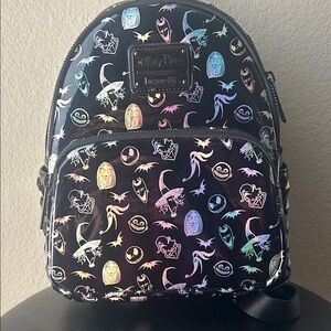 Loungefly Black Mini Bag with Colorful Halloween Design